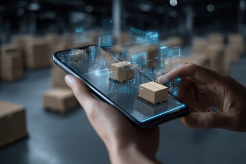 Innovative smart warehouse management system streamlines logistics with augmented reality technology for efficient operations