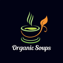 eco bio medical and natural soup logo design vector