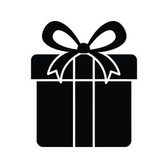 Black Gift Box Icon Free Vector Graphic for Websites and Designs