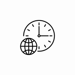 global time zone icon sign vector © Kauz