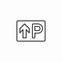 parking up arrow icon sign vector