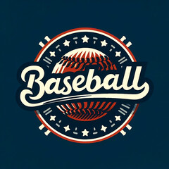 'Baseball' typography Sport Logo Icon Design.