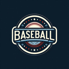 'Baseball' typography Sport Logo Icon Design.