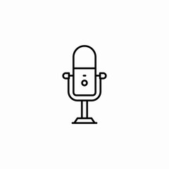studio microphone audio icon sign vector