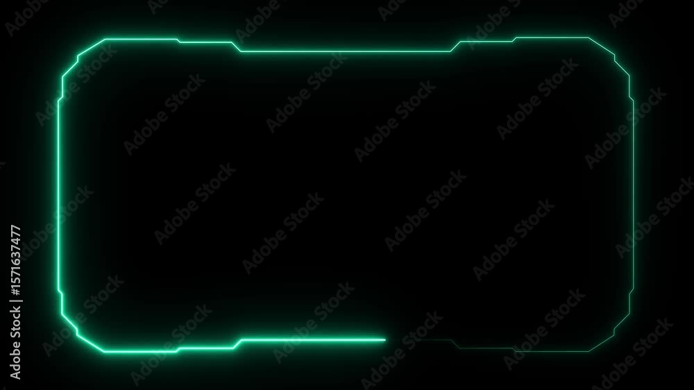 Poster futuristic digital hud cyber frame technology for video overlay templates.digital hud futuristic mot