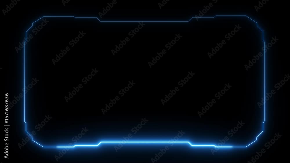 Poster futuristic digital hud cyber frame technology for video overlay templates.digital hud futuristic mot