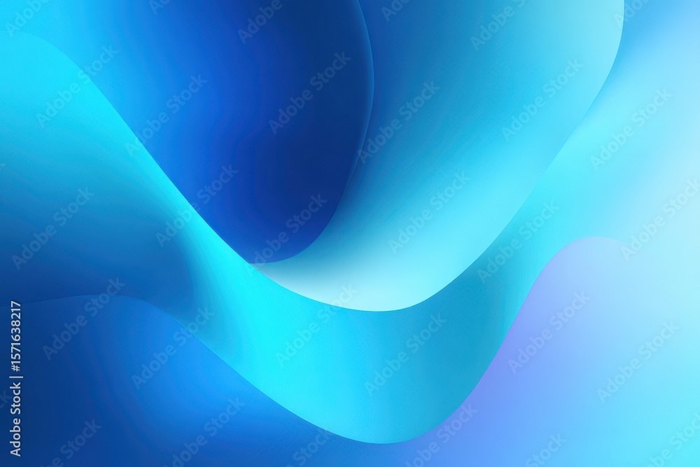 Poster smooth blue gradient background creating a calming atmosphere with flowing shapes and light transiti