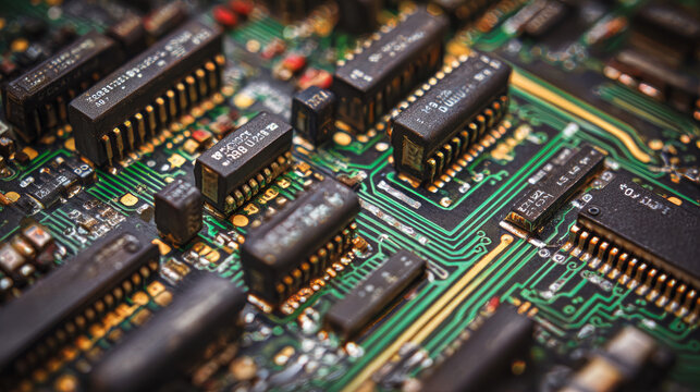 Abstract,close up of Mainboard Electronic background.
(logic board,cpu motherboard,circuit,system board,mobo)