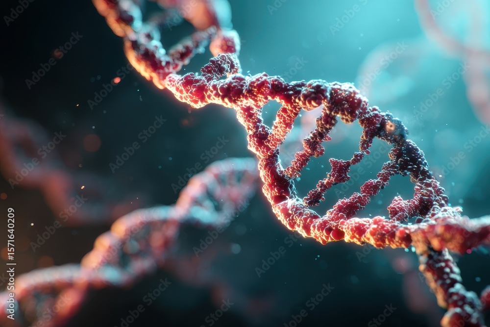 Poster concepts of anti aging genome editing focusing on dna structure and its potential impact on longevit