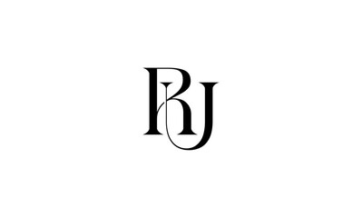 RU initial letters, monogram logo