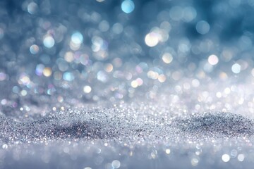 Obraz premium White glittery background with shiny sparkles creating a dreamy atmosphere suitable for festive designs and decorative elements