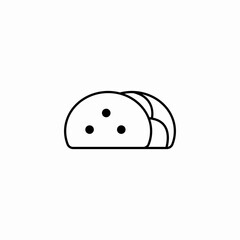 dumpling steamed savory icon sign vector