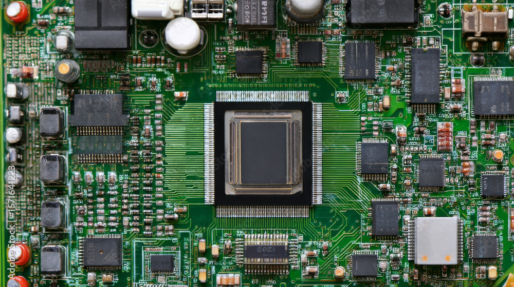 Poster circuit board. technology background. central computer processors cpu concept. motherboard digital c