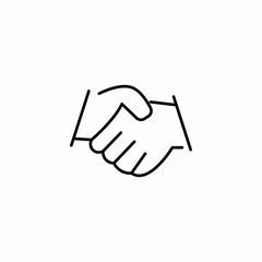 handshake deal agreement icon sign vector
