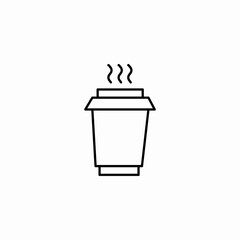 hot drink cup icon sign vector