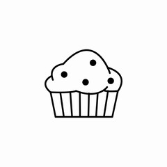 spotted cupcake muffin icon sign vector
