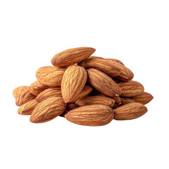 Fototapeta premium Pile Of Almonds isolated on white background 