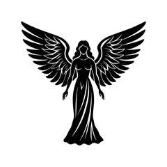 Fototapeta premium Angel clipart on white background 1 vector illustration