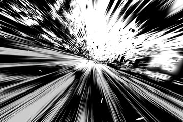 Dynamic speed lines in manga comic style showcasing action for anime fans, ideal for illustrations, poster design, and creative expressions in vibrant storytelling