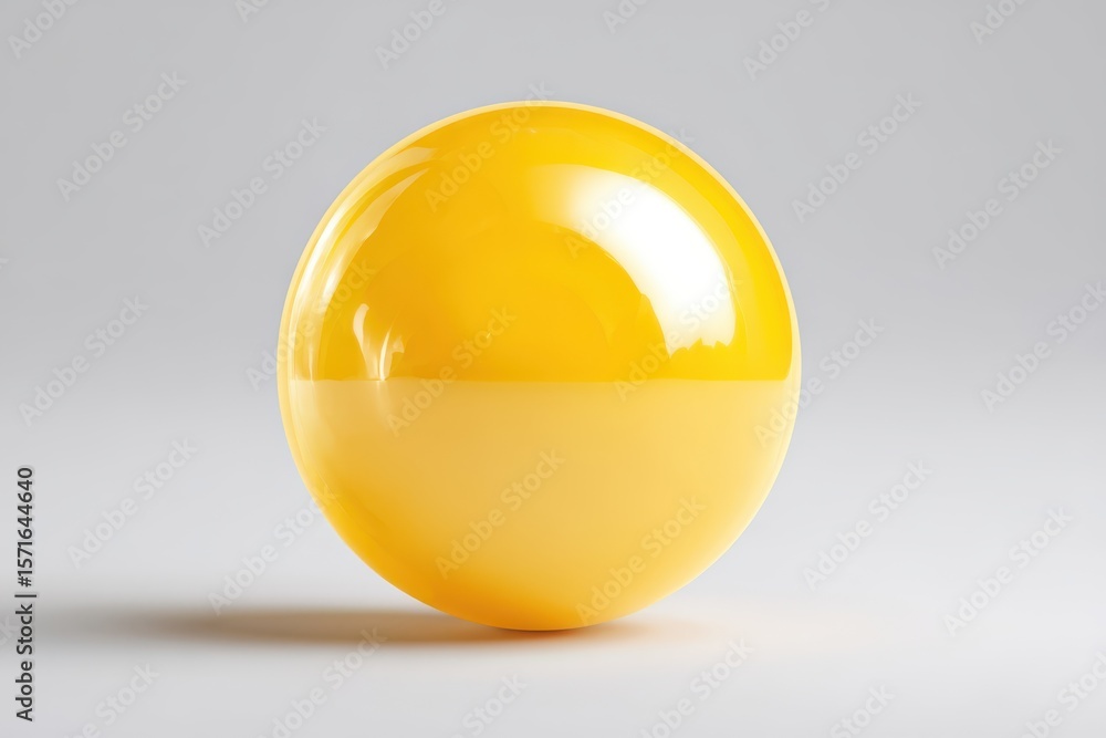 Poster a bright yellow orb on a pristine background perfect for creative projects emphasizing energy and po