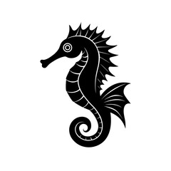 Fototapeta premium Seahorse clipart on a white background vector illustration