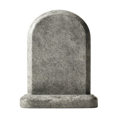 Simple Grey Headstone With Rounded Top, crafted from smooth stone, ideal for memorials or...