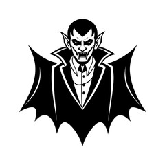 Vampire clipart on white background vector illustration