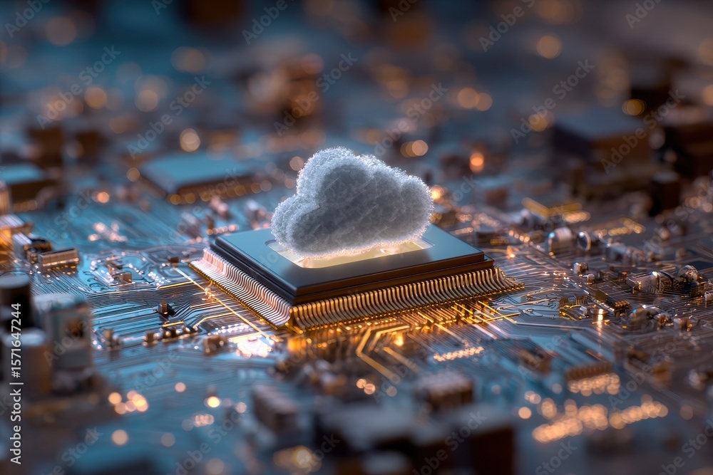 Poster exploring the intersection of cloud networking, cryptocurrency, and artificial intelligence in cyber