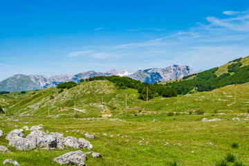 View of a countryside in small village Trsa in Montenegro
