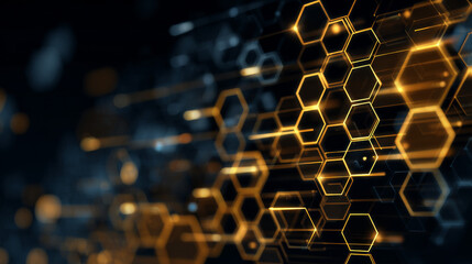 Technology digital business corporate abstract particles hex presentation broadcast background