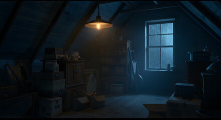 old abandoned house' room.