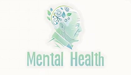 Senior Mental Health Awareness with Mindful Teal Visualization