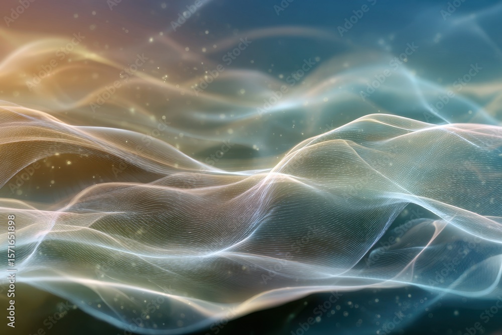 Poster exploration of fluid motion in the abstract realm showcasing ethereal patterns and vibrant colors