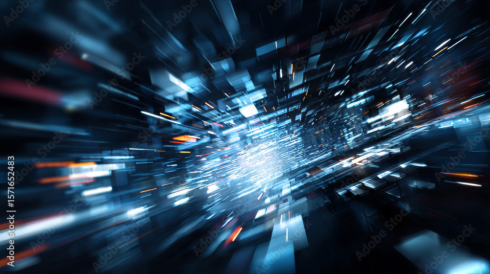 Poster this is a modern abstract high-speed motion effect png. it is also a futuristic dynamic motion techn