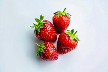 Fresh strawberries close up photography of ripe strawberries on white background healthy fruit diet food