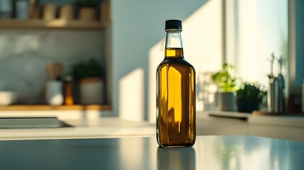Amber Glass Bottle Cooking Oil Kitchen Counter amber bottle