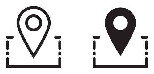 Map location icon set vector