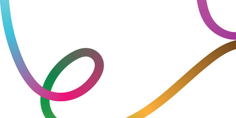 Abstract design with colorful, intertwined, flowing lines. A dynamic image featuring interwoven, curved lines in a variety of vibrant colors, including shades of purple, pink, green, blue, and gold.