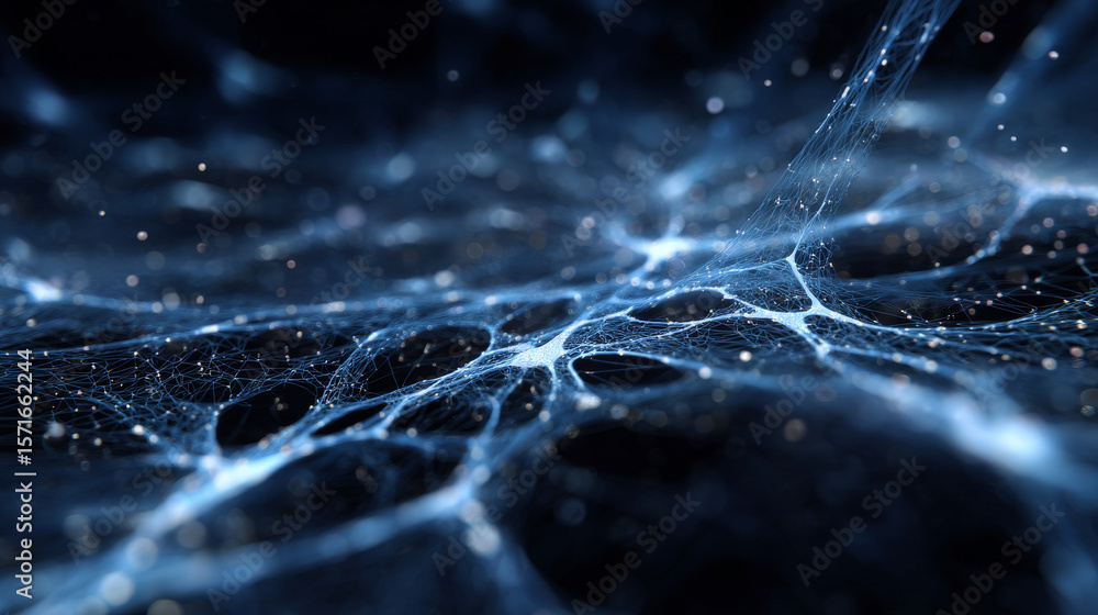 Poster neural link matrix, tech background. future technology digital abstract background concept. 3d rende