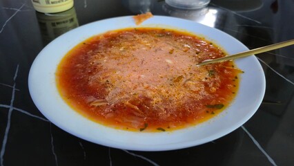 hot chili sauce, borsch