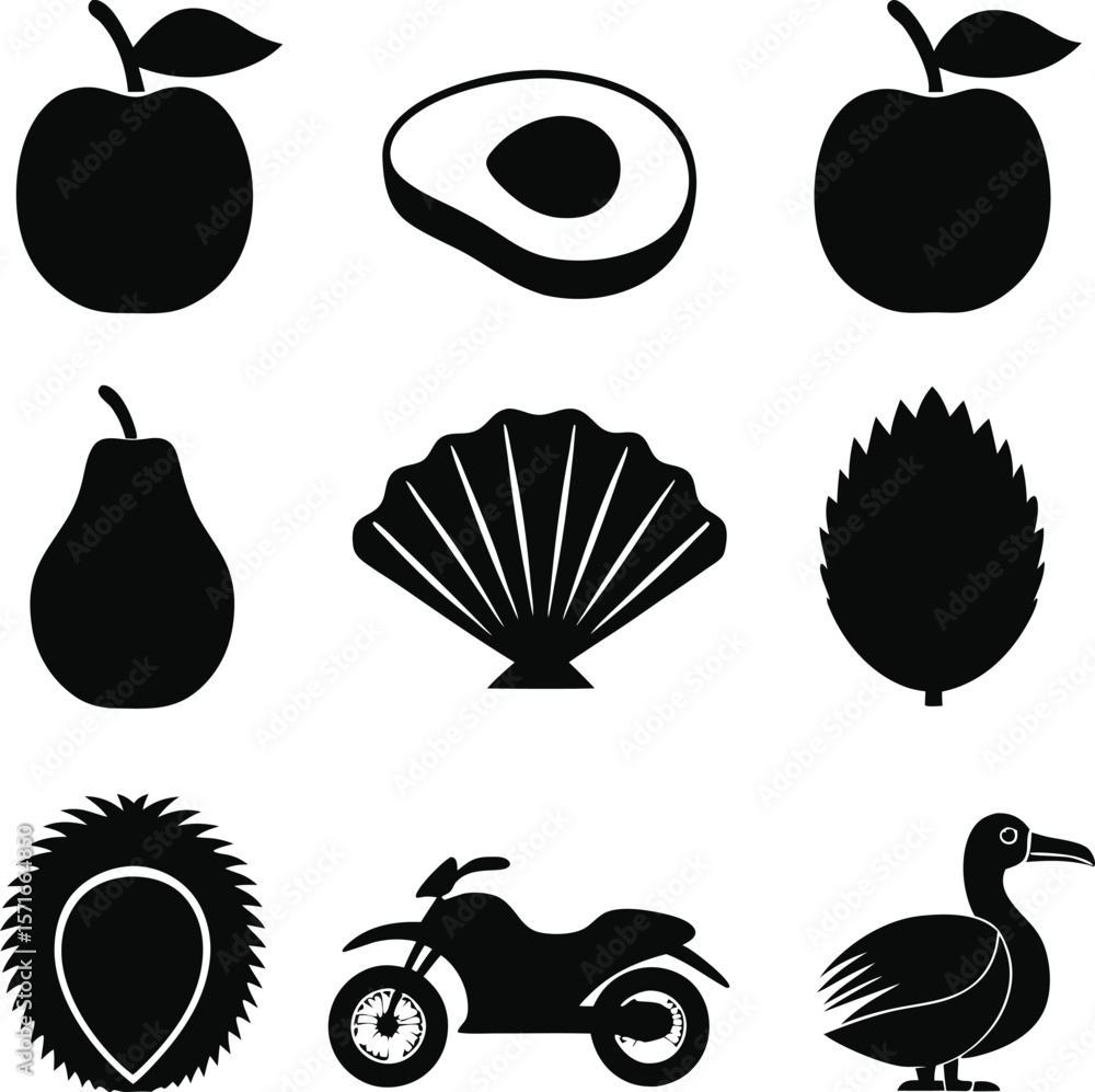 Poster abstract geometric shapes and lines forming a dynamic composition with a striking silhouette effect 