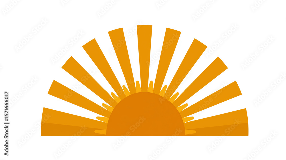 Wall mural a graphic sun symbol with a modern twist - radiant, minimalist and bold. this sun background appears