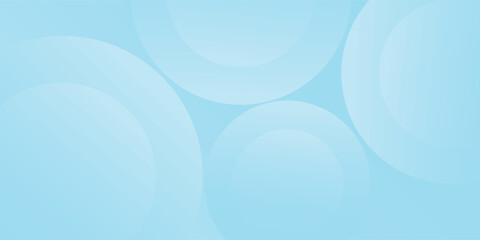 Minimalist banner background, Light Blue gradations. Circle effect style geometric, abstract background. Vector Illustration