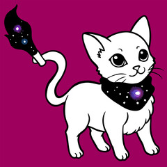 A cat vector post