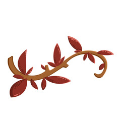 Autumn leaves. Isolated vector leaf icon on white background.