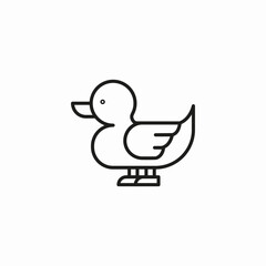 cute farm duck icon sign vector