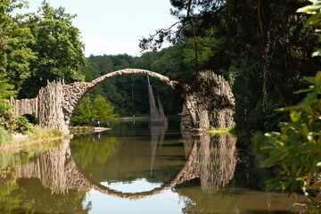 Rakotzbrücke stone arch bridge in Germany