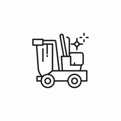 floor cleaner machine icon sign vector