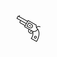 hand gun weapon icon sign vector