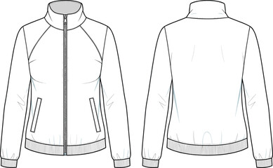 Modern Fleece Jacket with Full-Zip Front and Side Pockets for Comfortable Active Wear, Stylish Outdoor Gear © Shihab Creative